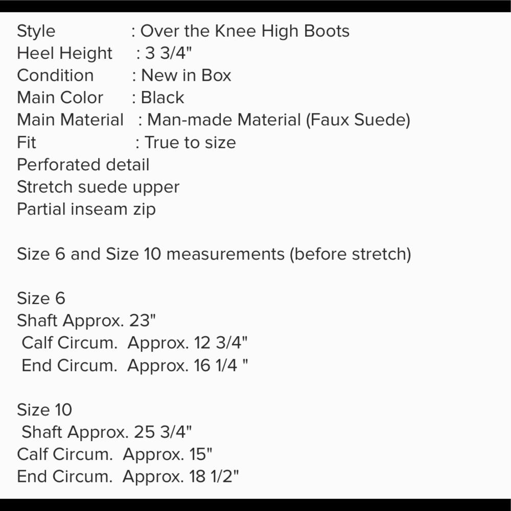 NEW Killer Over The Knee Boots Black Size 6 - Picture 8 of 8